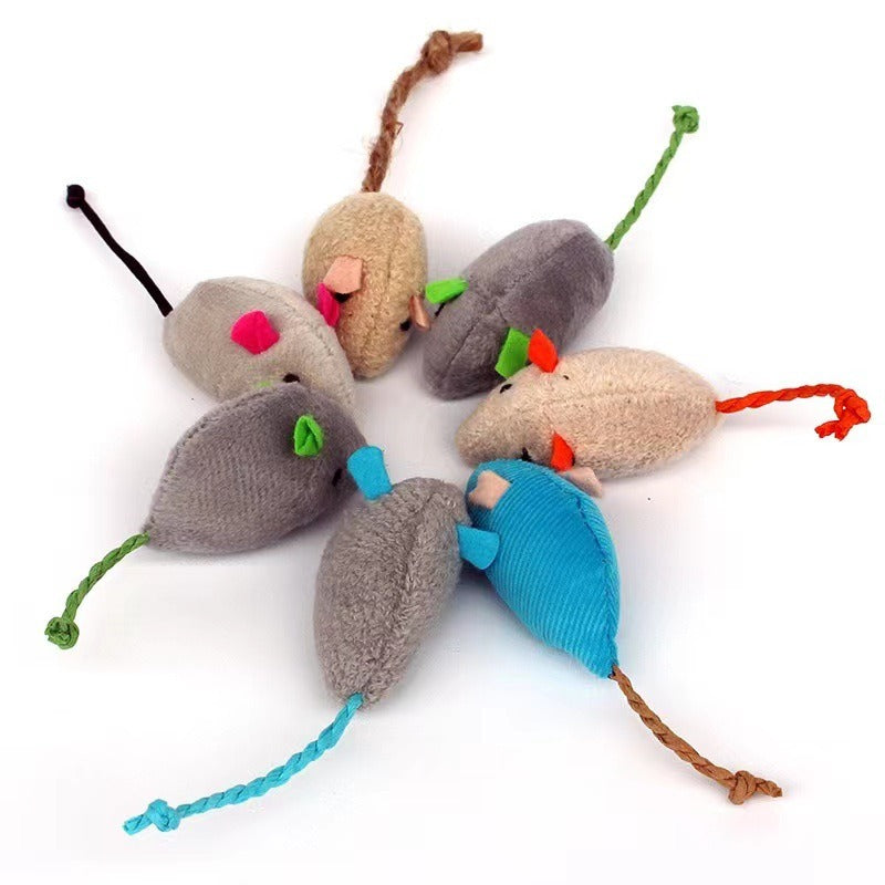 Plush Catnip Mouse Toy — Soft Stuffed Cat Toy