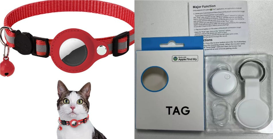 Reflective Waterproof Airtag Pet Collar