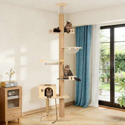 6-Level Floor-to-Ceiling Cat Tree