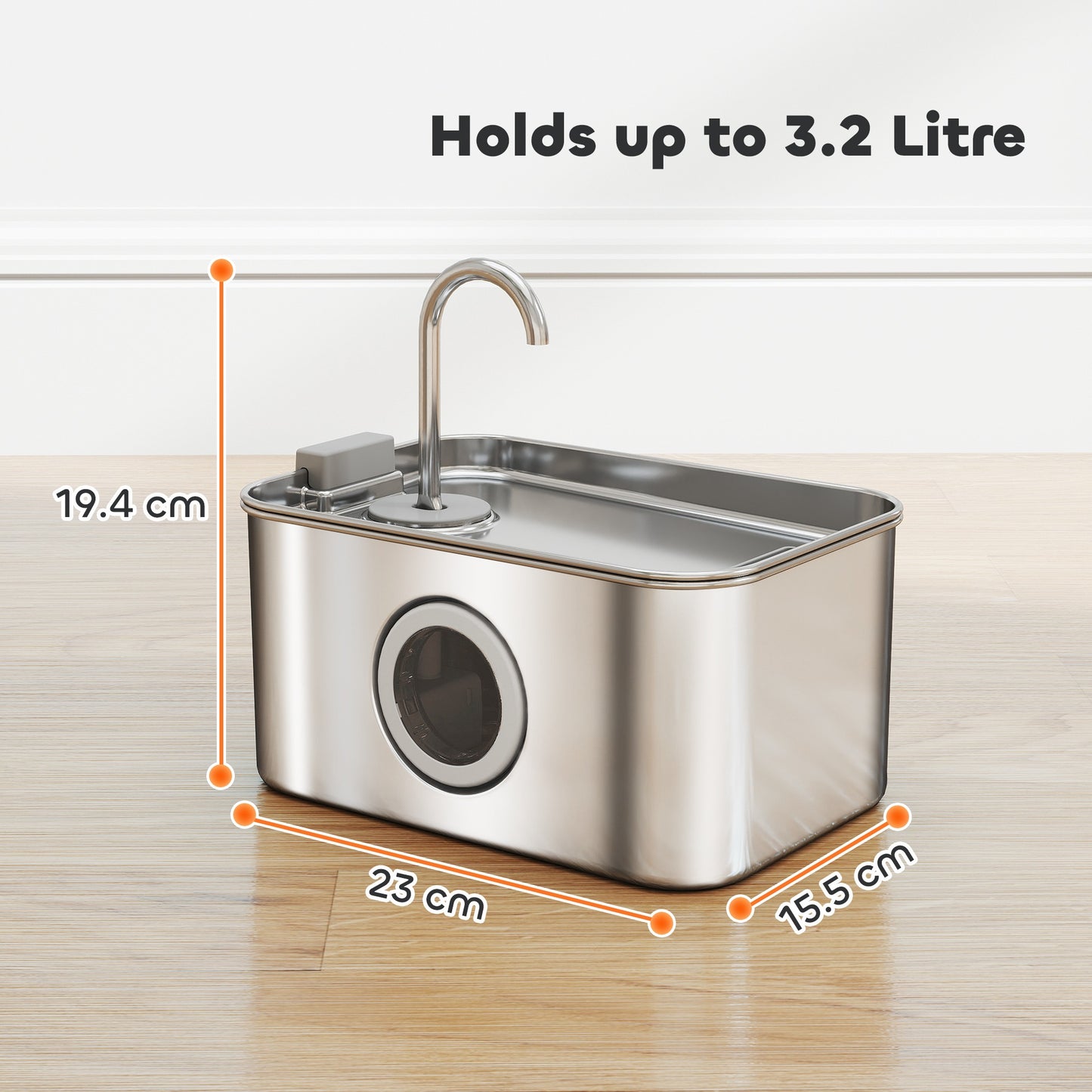 Stainless Steel Cat Water Fountain